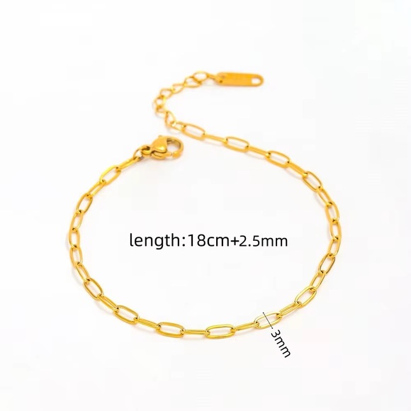 18K Gold Plated Chain Bracelet - Picture 8 of 9